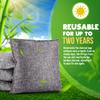 10pcs Natural Bamboo Charcoal Bags Air Purifying Activated Charcoal Odor Absorber Moisture Odor Eliminator for Room Closet Car
