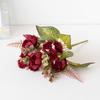 Imitation Peony No Water Need Faux Silk Flower Pastoral DIY  Pretty Multi Heads Faux Silk Flower