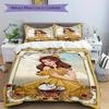 3pcs Beauty and the Beast Belle Bedding Set 1 Soft Quilt Cover + 2 Pillowcases, Machine Washable Suitable for All Seasons S007
