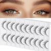 Natrual Long False Eyelashes Handmade Eye Makeup Tools Beauty 3D Faux Mink Lash  Eye Lash Extension