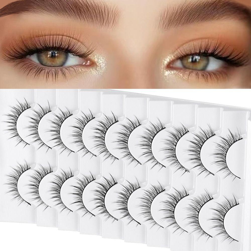 Natrual Long False Eyelashes Handmade Eye Makeup Tools Beauty 3D Faux Mink Lash Eye Lash Extension