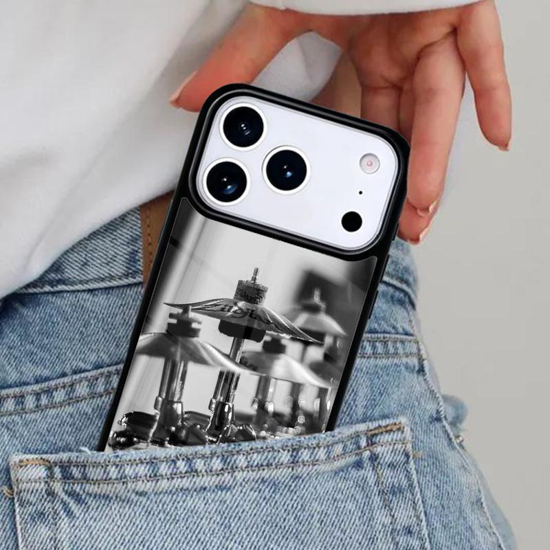 Drum Drummer Music DJ Soft Phone Case for iPhone 16e 15 14 13 12 17 Pro Max Plus Air 17pro Cover Coque