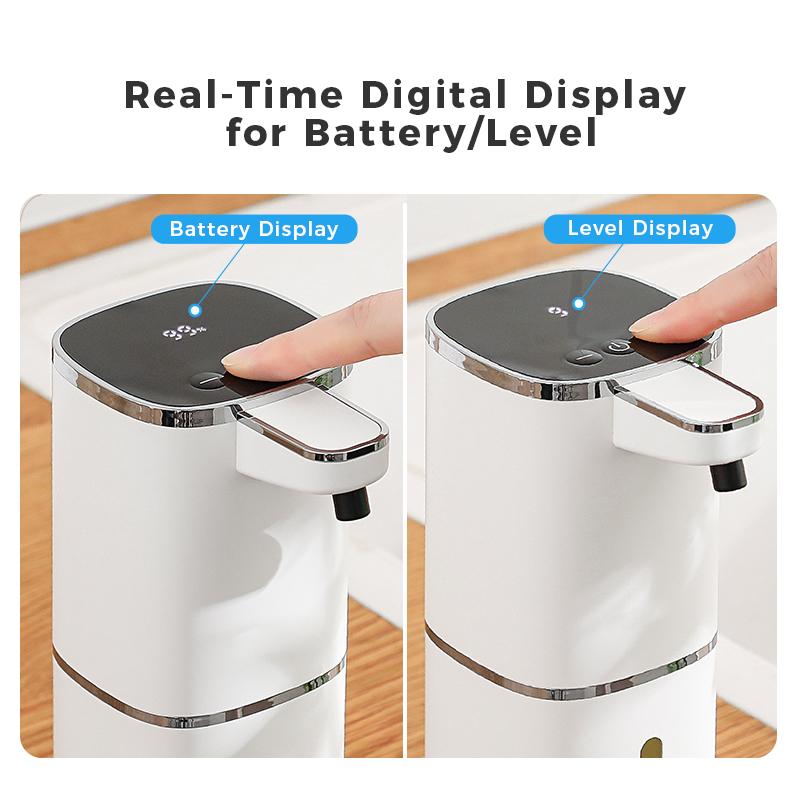 Induction Hand Sanitizer, Automatic Liquid Soap Dispenser, Foam Hand Washing Machine, 400ml Liquid Rechargeable Bathroom Hand Sa