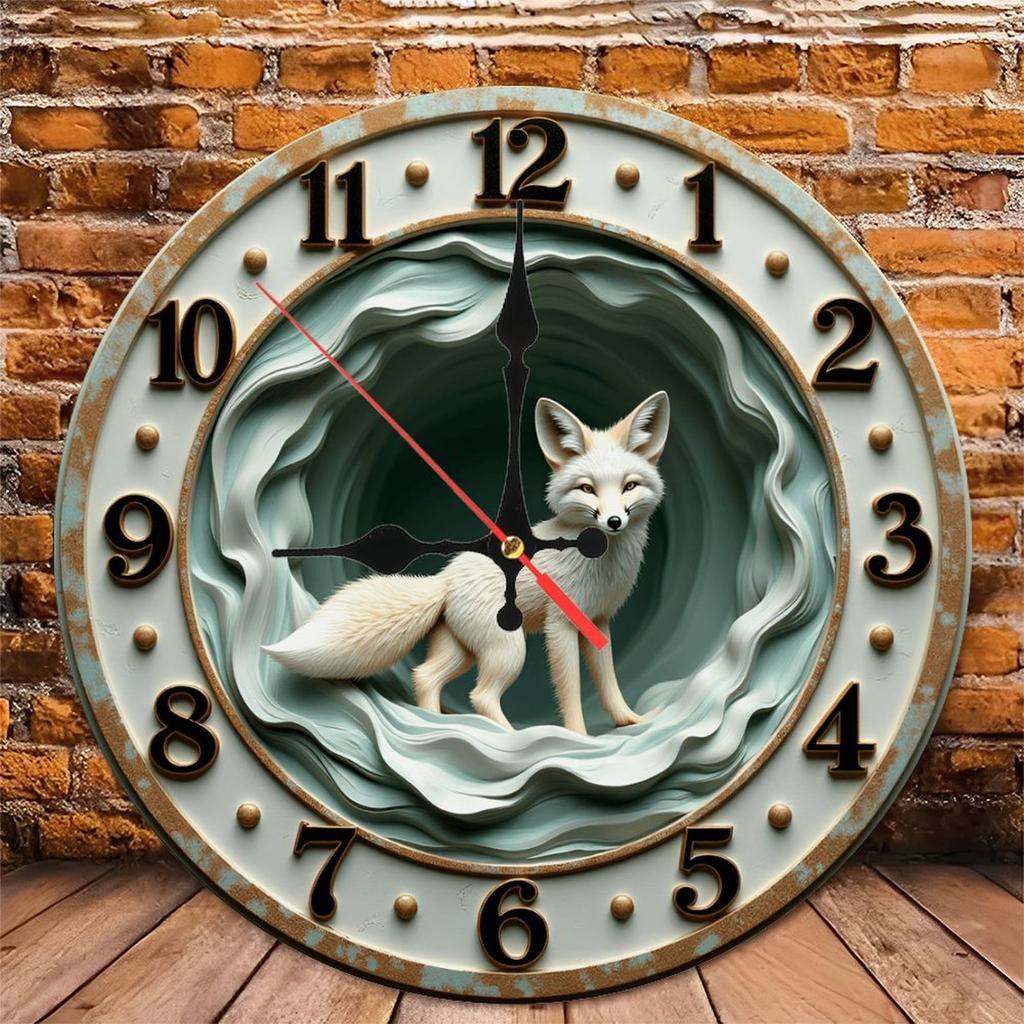 Intentional Living 25x25cm Wood Wall Clock Symbol of Slower Pace