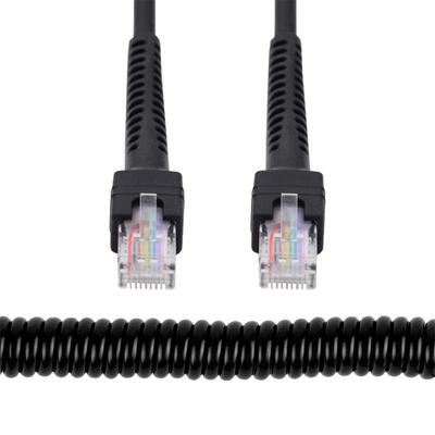 Cablecc RJ45 Stretch Spiralkabel Cat6 8P8C UTP LAN Ethernet Netzwerk Patch Verlängerungskabel 6.56ft/2.0m