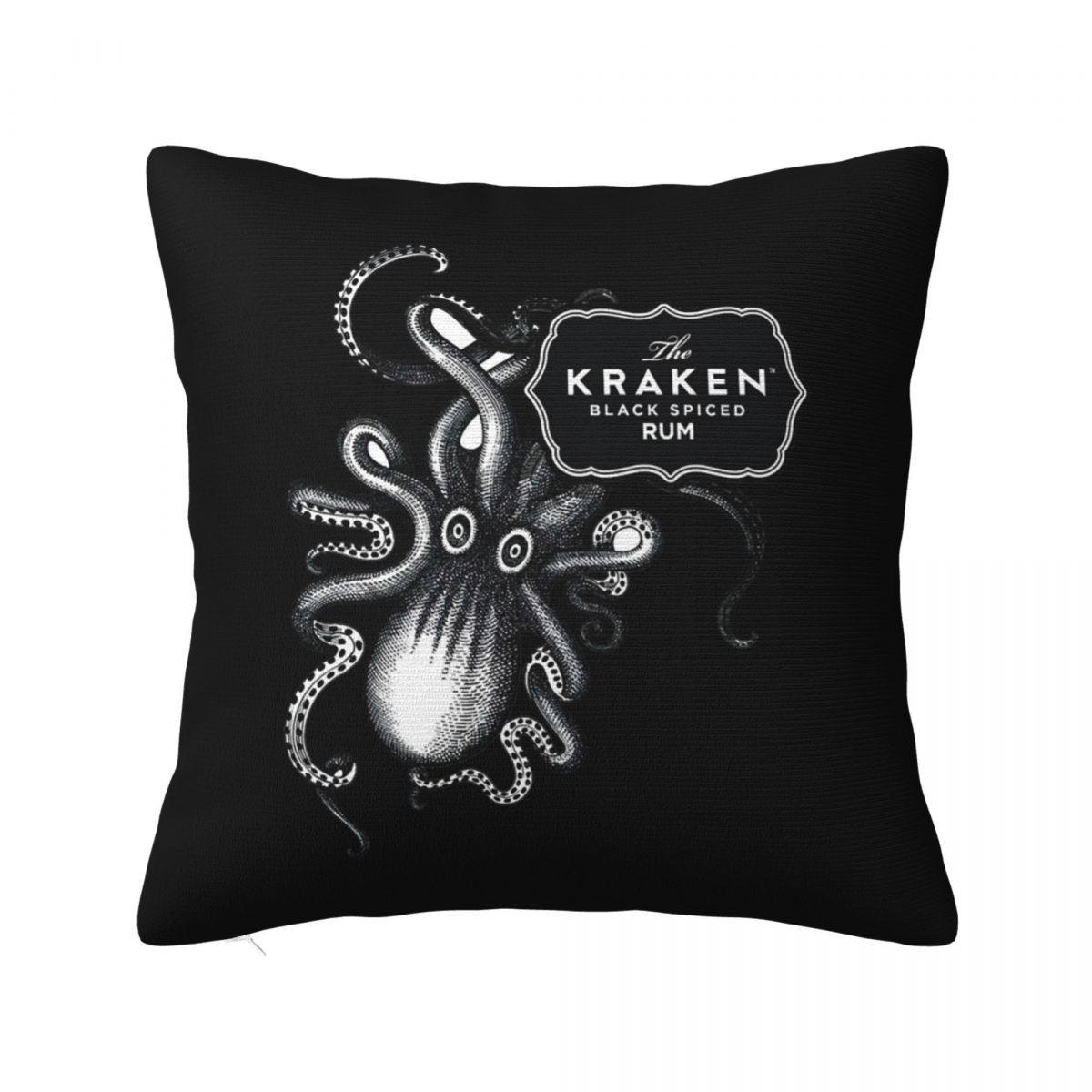 Kraken Rum Square Pillowcase Cushion Cover Pillow Case Throw Pillow Cover for Home Sofa Living Room 12x12Inch