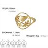 Bird Tree Leaves Ring Stainless Steel Women Finger Rings Bohemian Aesthetic Jewelry Gift for Lover Friends