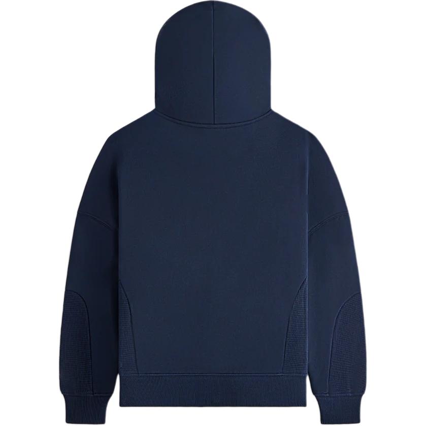 Kith Aw24 Dětská podzimní klasika 2024 Bunda Nelson na zip s potiskem písmen Dětské bundy Námořnická modř KHK030588-413