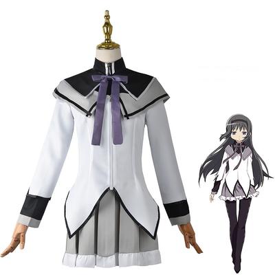 Anime Magical Girl Puella Magi Madoka Magica Cosplay Costume Akemi Homura Kaname Madoka Skirt Mahou Shoujo Wig Battle Dress Suit