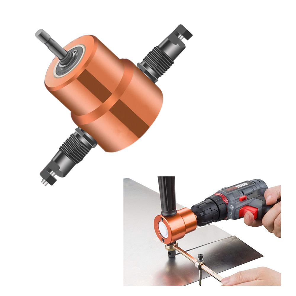 Double Tip Sheet Metal Cutting Nibbler Metal Saw Cutter 360 Degree
