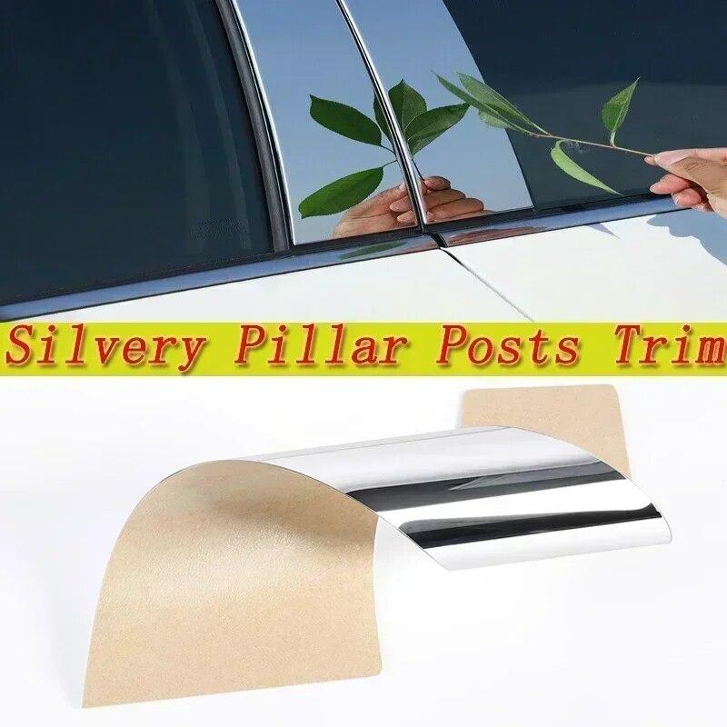 7Pcs Silvery Window Center Pillar B/C Pillar Decorative Sticker Center Pillar Sticker for Ford Explorer Sport Trac 2007 2008-2010