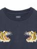 Beams Boy Long Sleeve Tee by Tailor Toyo SUKA T-Shirt In Embroidered "Tiger" Navy, Women's, Size M
