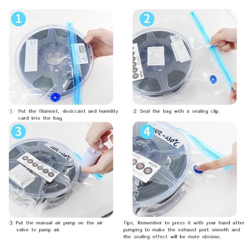 USB Rechargeable Electric Air Pump For 3D Printer Filament Vacuum Bag One-key Quick Pumping Storage Bag Automatic Compressed