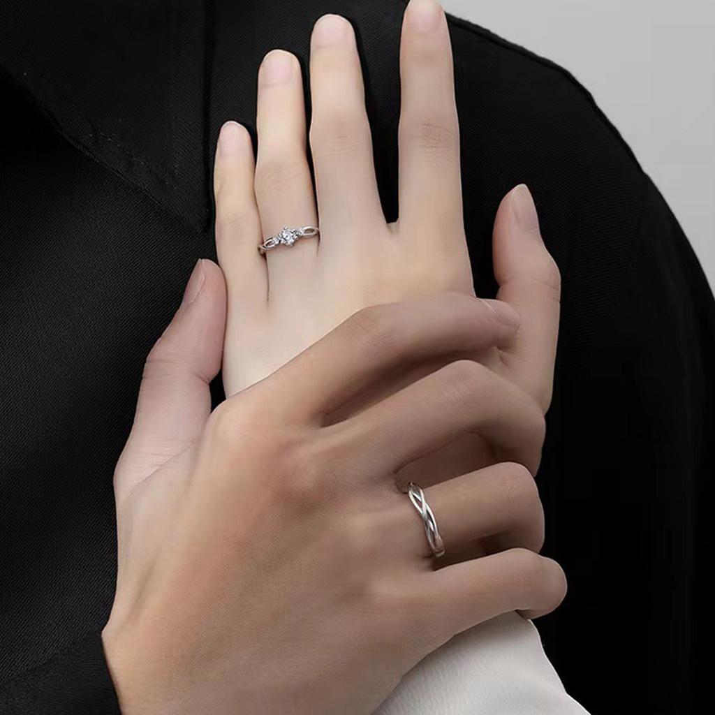 Adjustable Entangled Rings for Trendy Women Eternities Wedding Promise Engagement Jewelry Accessory Casual Wear