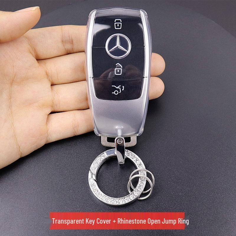 Transparent Ultra-Thin Key Case for Mercedes A200L, E300L, GLC260L, GLB, GLE350, and CLS Class