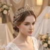 Elegant Baroque Crystal Crown Sparkling Luxury Crystal Tiara  Gorgeous Accessories