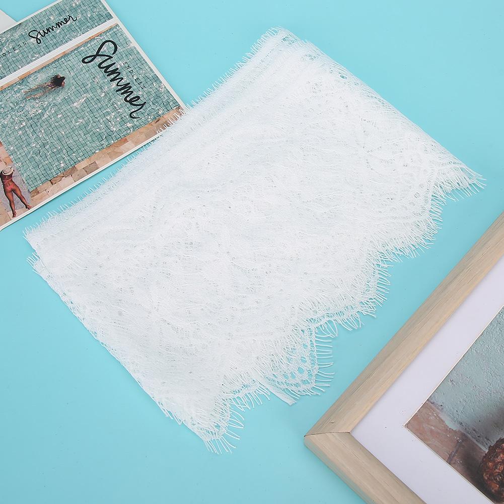 14.5cm Polyester Silk Clothing Embroidery Lace DIY Dress Crafts Fabric Clothes DecorationWhite