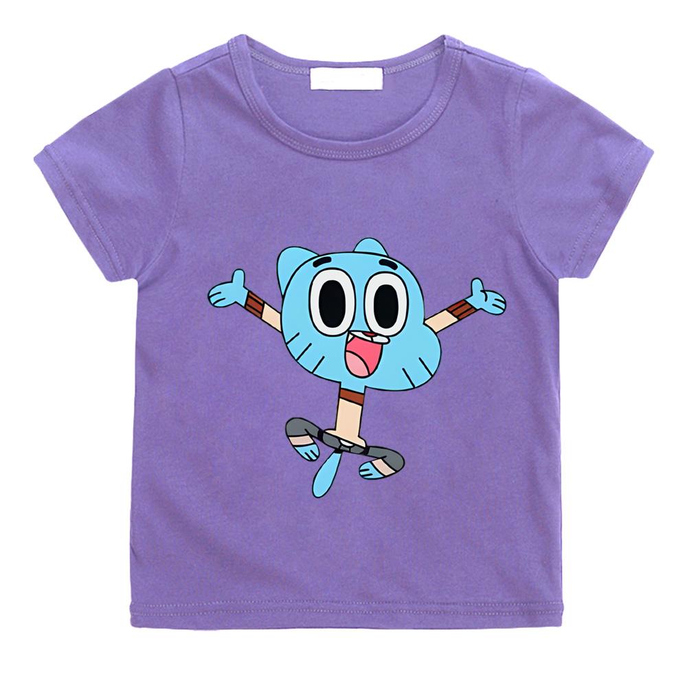 The Wonderfully Weird World of Gumball 2026 Cartoon Print T-Shirt High Quality 100% Cotton Casual Tee-shirt Boys/girls Camisetas