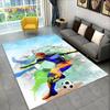 3D Cartoon Fußball Fußball Bereichsteppich, Teppich für Wohnzimmer Schlafzimmer Sofa Spielzimmer Fußmatte Dekor, Kinder Spiel Rutschfeste Bodenmatte