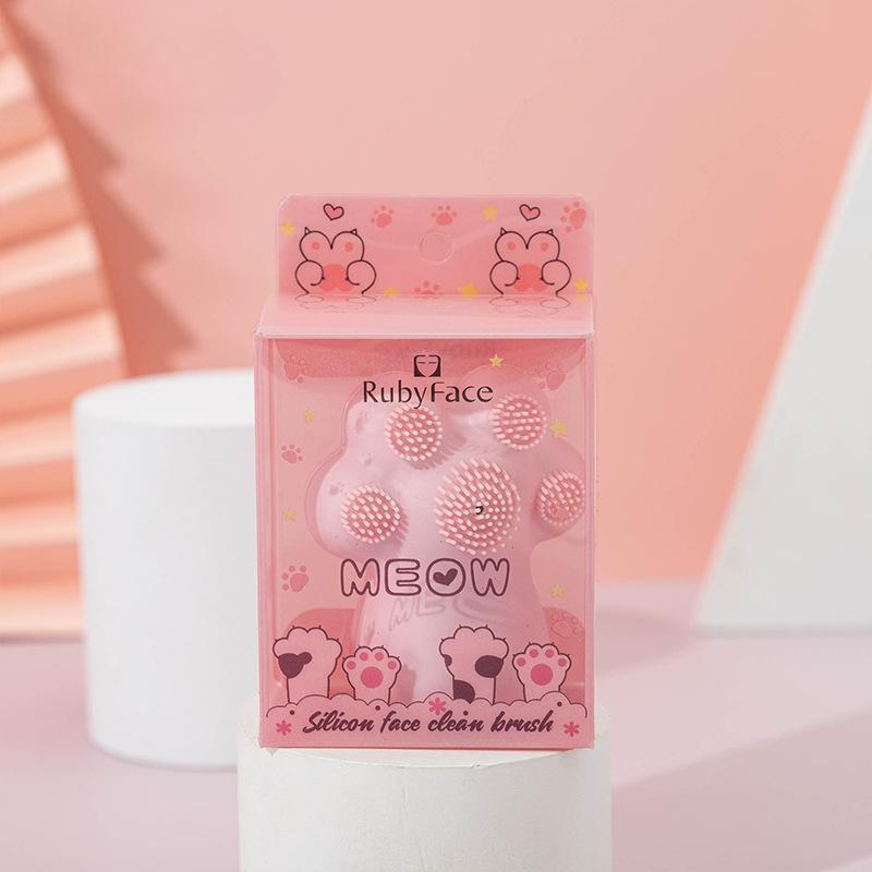 New Cat's Paw Silicone Facial Cleansing Brush Massage Brushes Portable Soft Sponge Face Cleanser Deep Pore Cleaning Makeup Tool