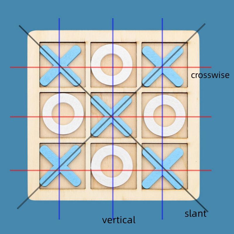 Spiel Holzspielzeug Mini Tic-Tac-Toe Interaktives Puzzle Training Gehirn Lernen Frühe pädagogische Spielzeuge Für Kinder Kinder Schach