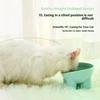 Elevated Cat Bowl with Stand Durable Plastic Pet Food And Water Dish Modern Neck-Friendly Design for Cats And Dogs