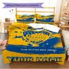 Name Custom Boca Juniors Pattern Bedding Set Quilt Cover Pillowcase Home Decor Gift (1 * duvet cover + 2 * pillowcase, without core)