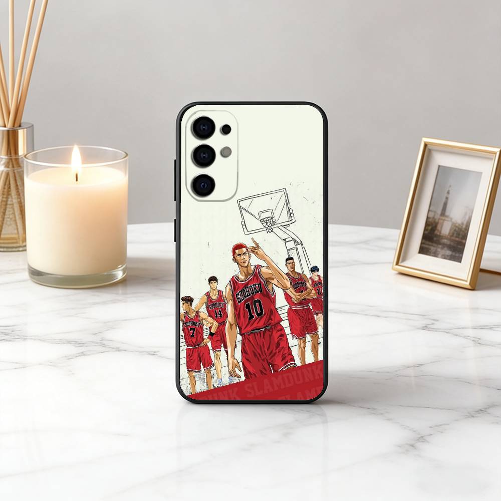 Cute Boys S-Slam-s D-Dunk Phone Case Black Silicone Soft For Samsung S25,S24,S21,S22,S23,S30,Ultra,S20,Plus,Fe,Lite