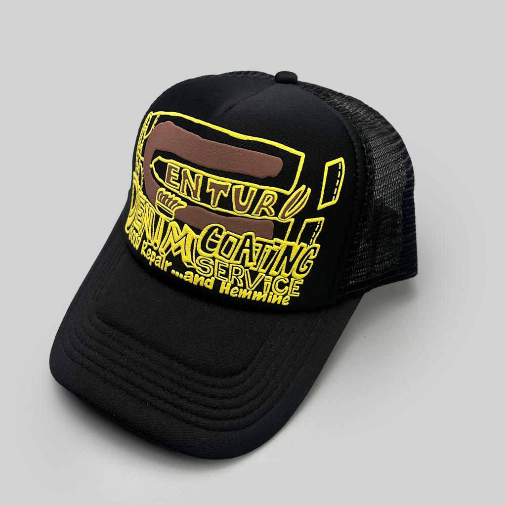 Amerikanischer Stil 3D-gedruckte Buchstaben Baseballkappen Neu Unisex Sonnenschutz Persönlich Atmungsaktiv Farbblock Vielseitig Netz Trucker Caps