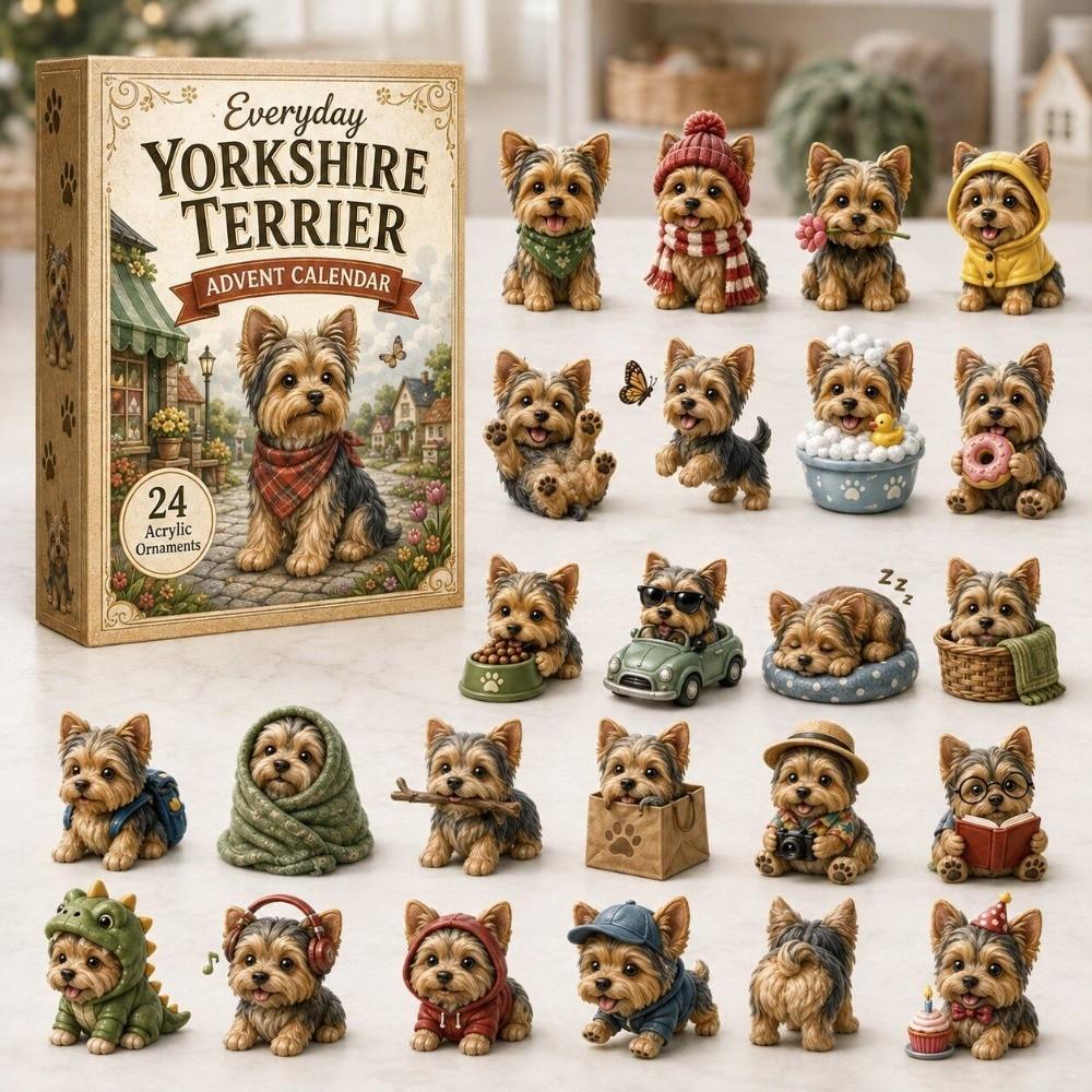 24-Day Advent Calendar 2026 Acrylic 2D Flat Animals Mini Figurines Home Festive Display