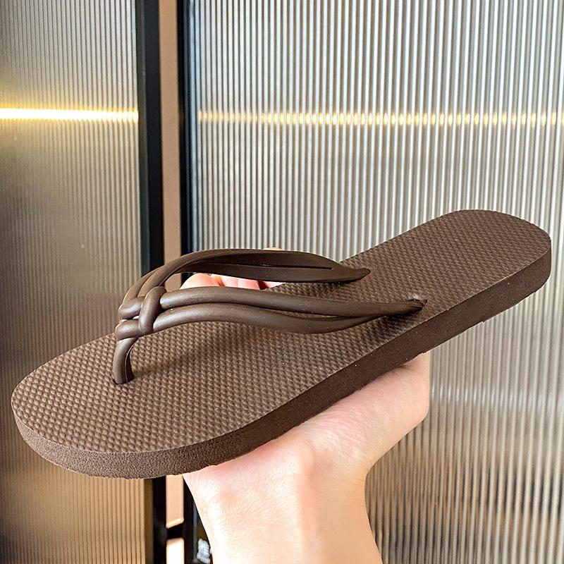 Flip-flops, Summer Fairy Style, Students Wear Thick-soled Non-slip Fashion, Beach Pinch Feet, Cool Slippers