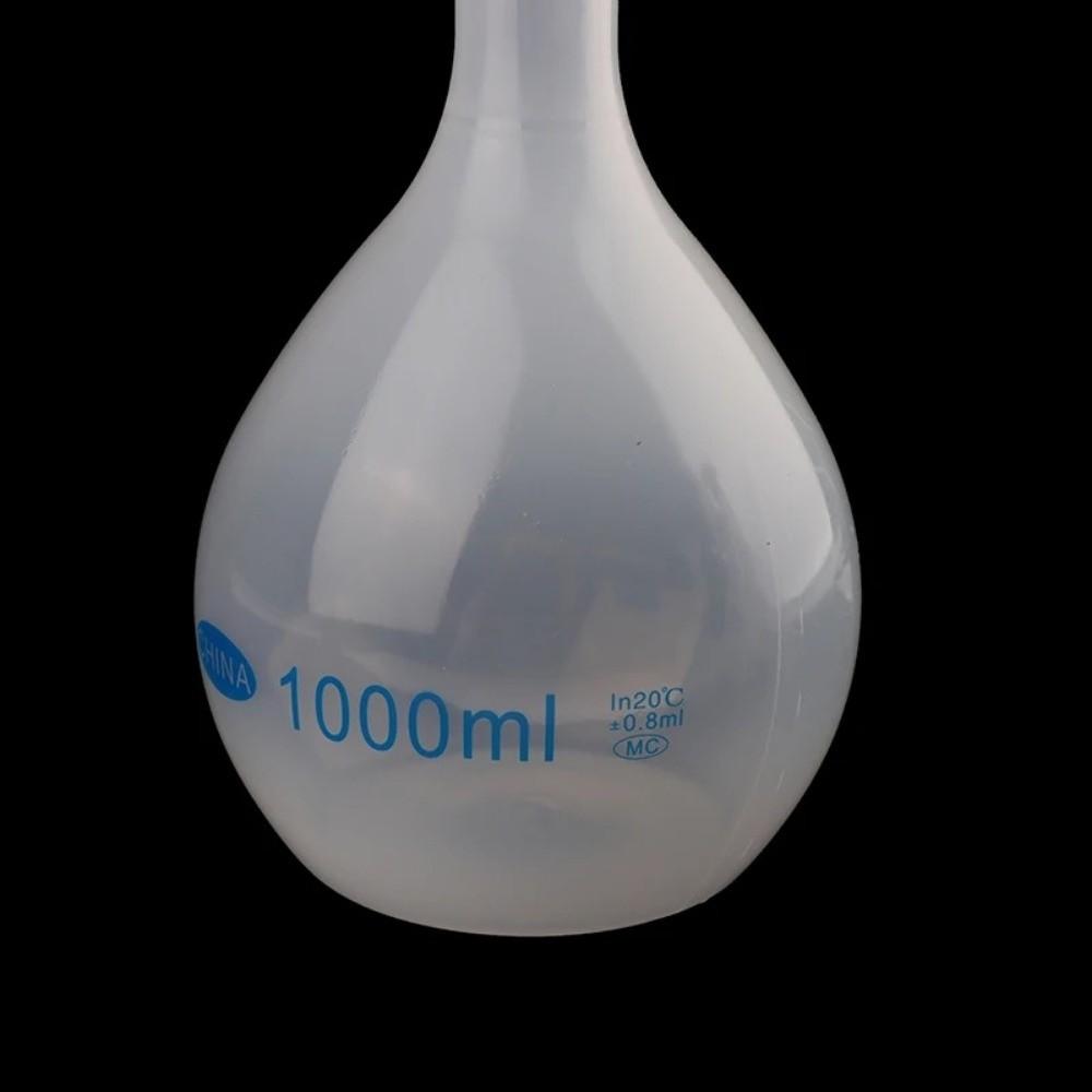 25/50/100/250/500/1000ml Volumetric Flask Plastic with Stopper Measuring Flask Long Neck Liquid Distribution Bottle