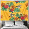 Botanical Tapestry Flower Wall Hanging Tropical Floral Wall Decor Nature Aesthetic Room Decor Bohemian Wall Art Large Tapestry D