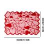 Heart Table Runner Red Lace Love Heart Valentine's Day Dining Decorations Anniversaries Dining Table Runner for Holiday Parties