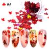 Glitter Gradient Maple Leaf Nail Art Sequins Applique Christmas Decor
