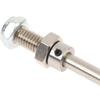 2 Pcs Precision Steel Wheel Axles with Stop Nuts 3/4/5/6MM for RC Aircraft Landing Gear Assembly