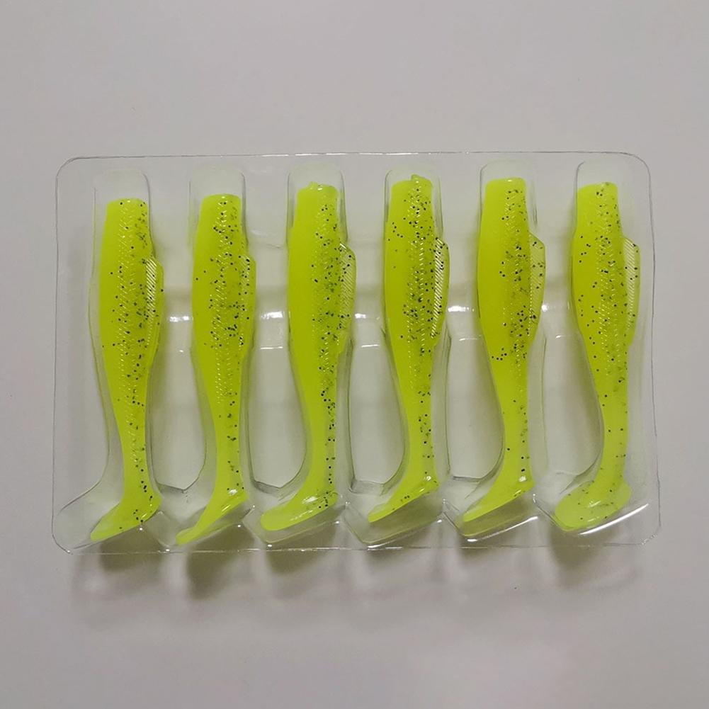 Stabiler Lauf Weichplastik Angelköder 6 Stück Schaufelschwanz Swimbait 6 7cm Länge
