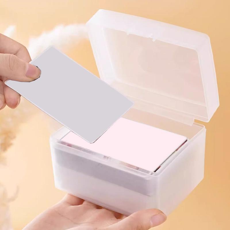 White & Transparent Desktop Storage Box Pos Collection Box Jewelry Container Id Card Organizer