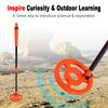 Kids Metal Detector Kit, Portable Detector with 2 Inch LED Screen, 6  Coil, Includes Shovel and Rake, Outdoor Adventure