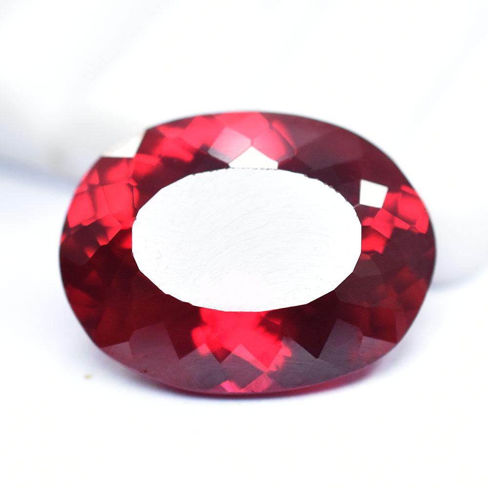 Natural Red Ruby Loose Gemstone 19.35 Ct Oval Cut Ideal for Jewelry Making and Gem Collections
