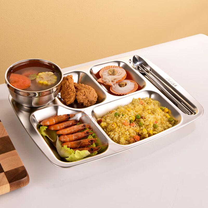 304 Stainless Steel 6-Compartment Divided Tray
