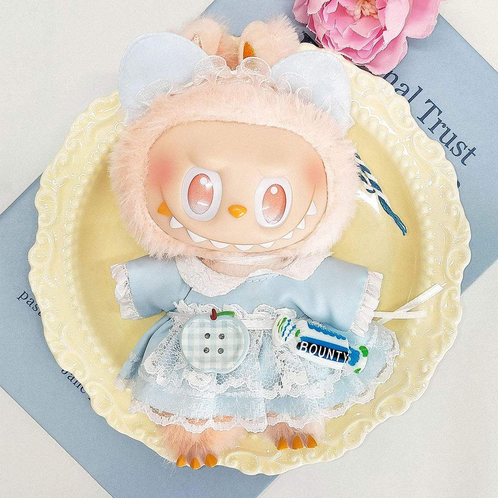 17cm Labubu Doll Clothing Set for 3.0 and First/Second Generation Sitting Party Blind Box Skirt