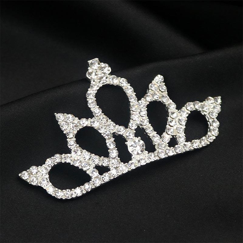 Engood 30Pcs Hollow Big Rhinestones Sewing Trim & Embellishments Craft Crown Button for DIY Hair Accessories Wedding Decortaion