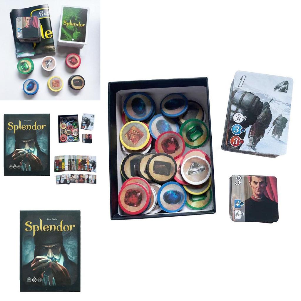Splendor Brettspiel Vollständig Englisch Mini-Version Elegant Party Familie Spielkarten