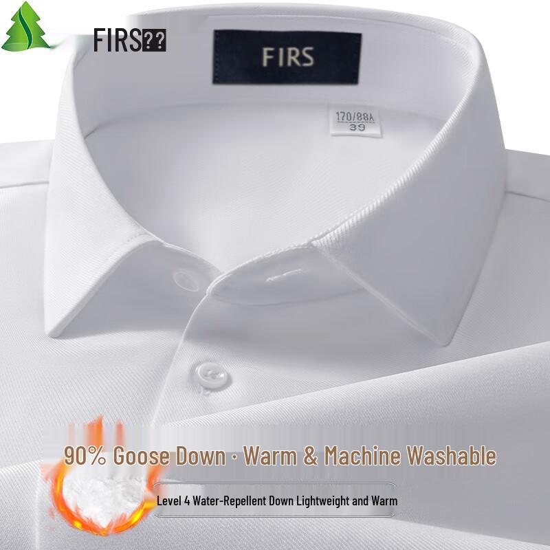 Мужская зимняя рубашка FIRS 90% гусиный пух Business Casual 180/100A