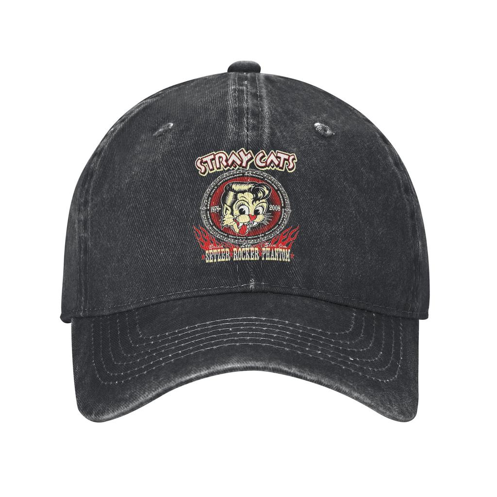 Stray Cats Rocken Diese Stadt Lässige Baseballkappe Trucker-Hut Großhandel Kpop Rock Hip Hop Hüte Herren Erwachsene Streetwear Baseballkappen