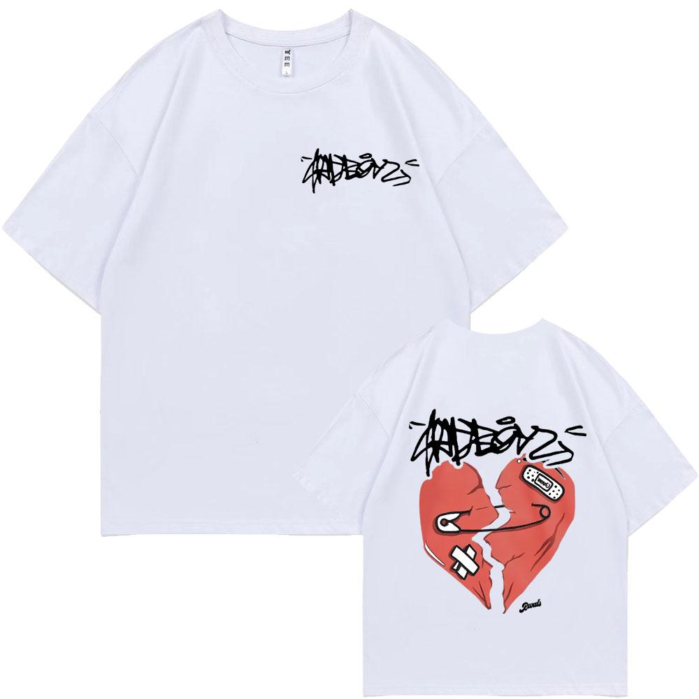 

Singer Junior H Sad Boyz Print T-shirt Men Clothing Fashion Oversized T Shirts Men s Vintage Hip Hop Tshirt Male Cool Streetwear XXXL білий