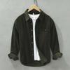 Men's Retro Corduroy Long-Sleeved Shirt Jacket - Casual, Loose Fit, All-Match for Spring and Autumn