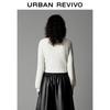 UR Women's Simple Grey Beaded Twisted Knit Sweater
