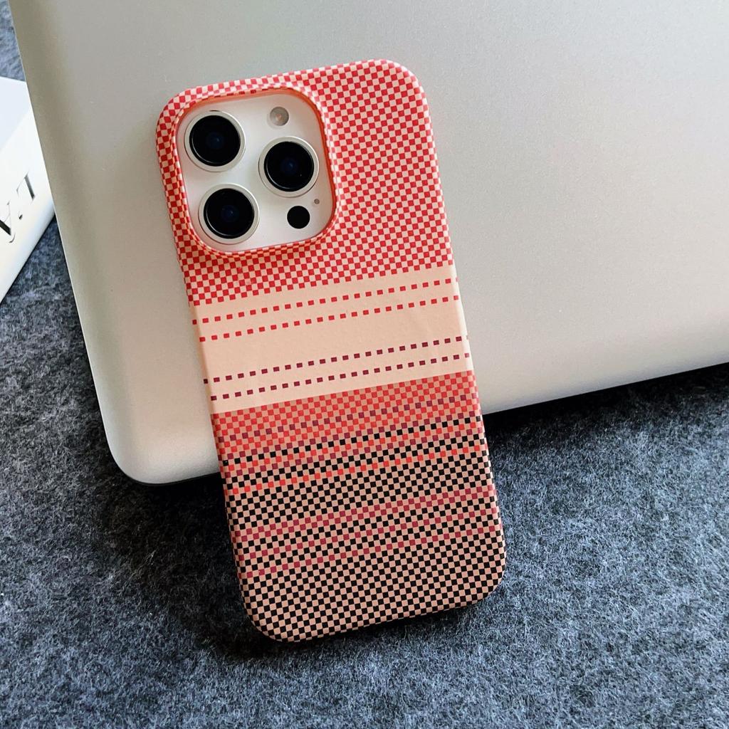 Applicable To IPhone 17 Kevlar Mobile Phone Case Magnetic Suction Apple 16proMax Half Pack Carbon Fiber 15 Protective Case 14